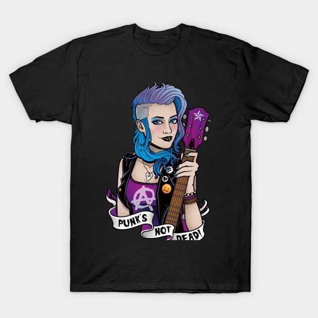 Punk's Not Dead T-Shirt by samphillipsillustration